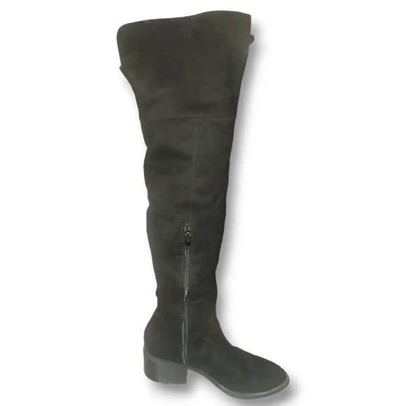 EXPRESS Over The Knee Faux Suede Boots - Black | Size 7 - Picture 8 of 16